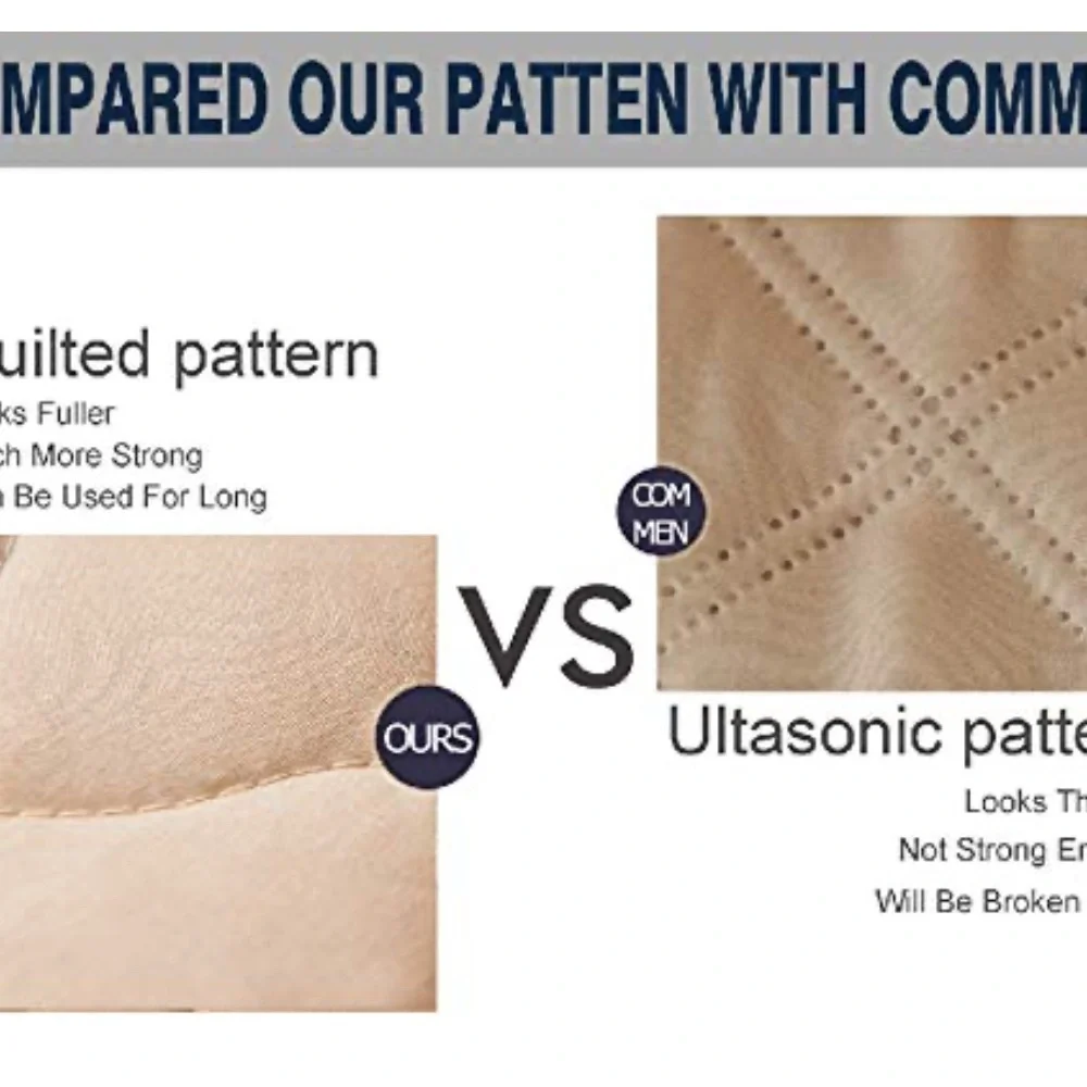 Ameritex Loveseat Cover, Reversible Quilted Water Resistant Double (Sand, 54'')